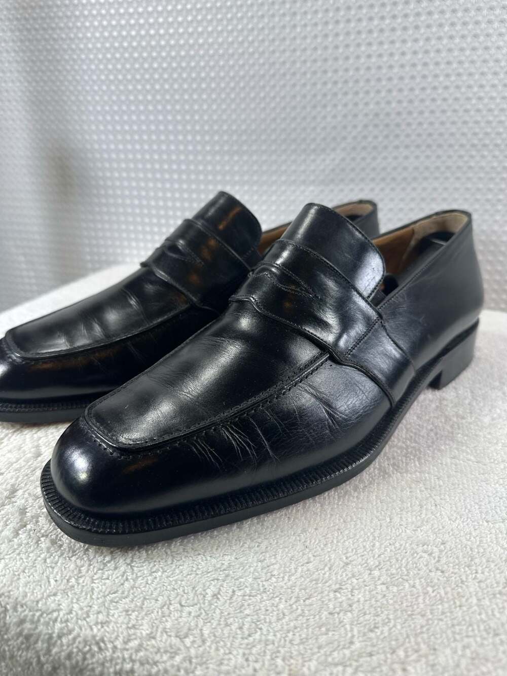 Caporicci Black Leather Penny Loafers Made in Italy - Picture 11 of 16